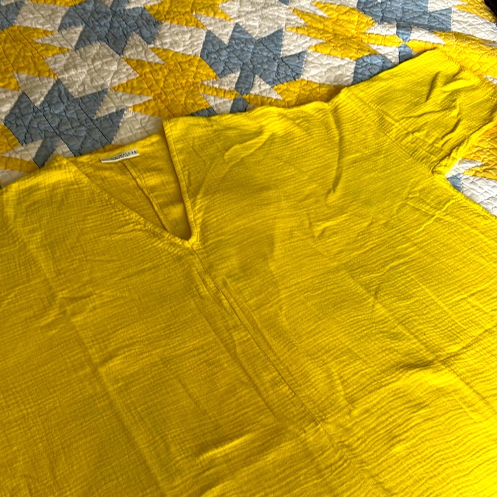 Yellow V-Neck Top worn once. Bryn Walker large